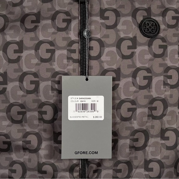 G FORE G4 Performer Golf Jacket Mens Size Medium Onyx Hybird Water Resistant NWT - Picture 8 of 9